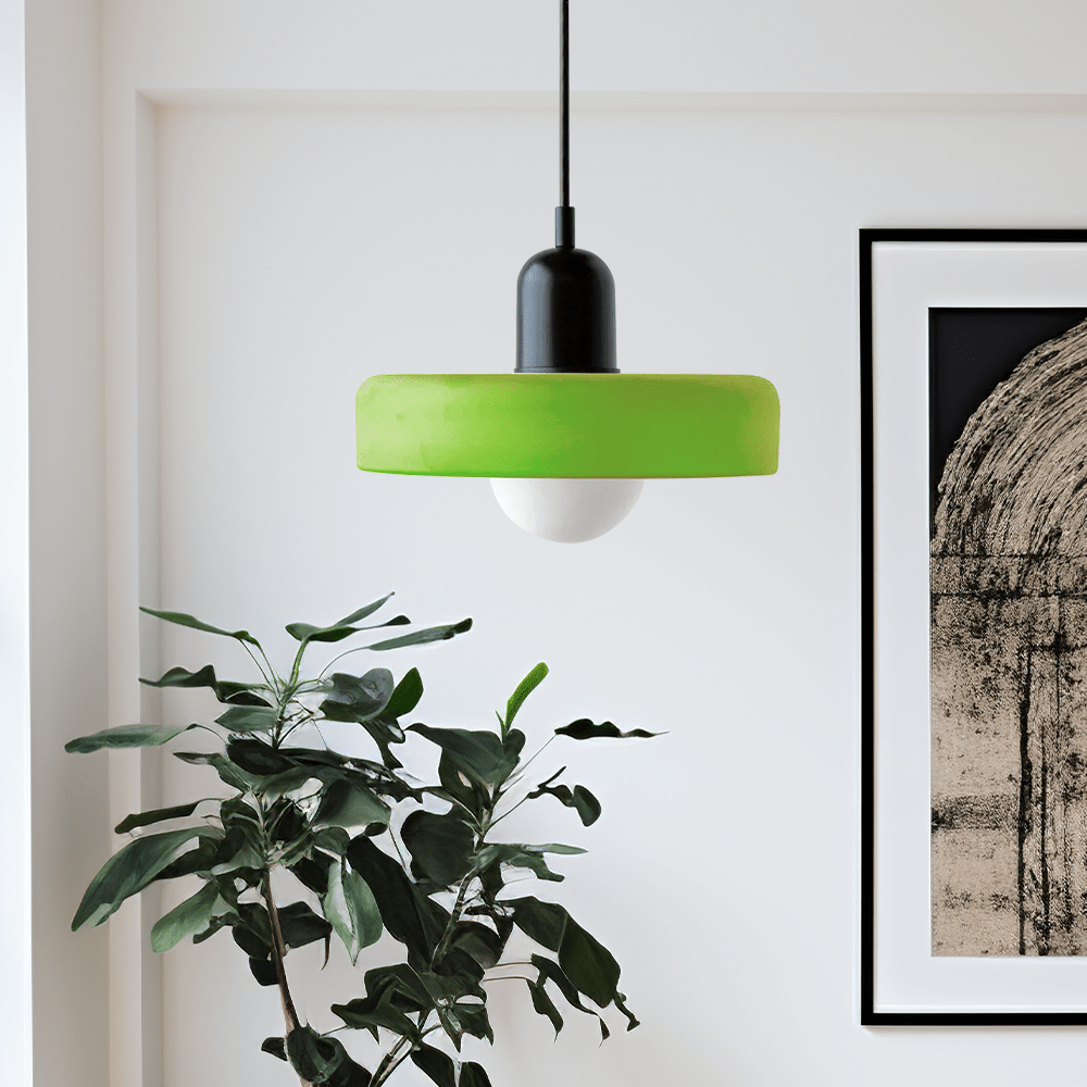 Lampa wisząca Bauhaus z kolorowego szkła – designerska lampa sufitowa