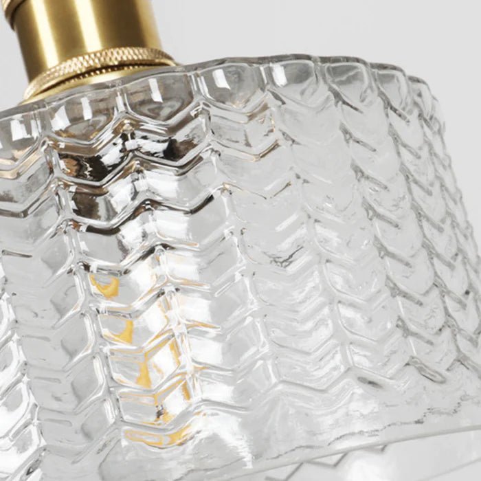 Vintage Kryształowa Lampa Wisząca – Zielone Szkło