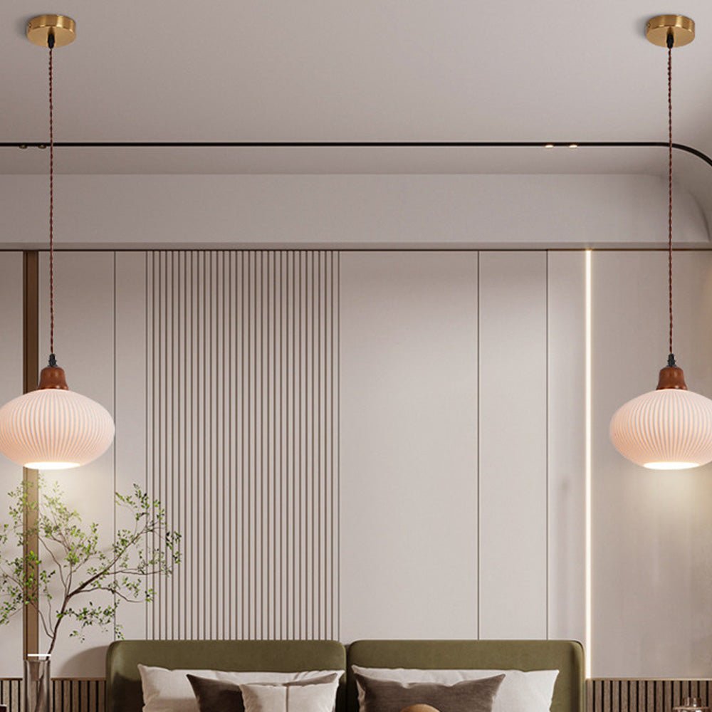 Lampa wisząca ceramiczna biała