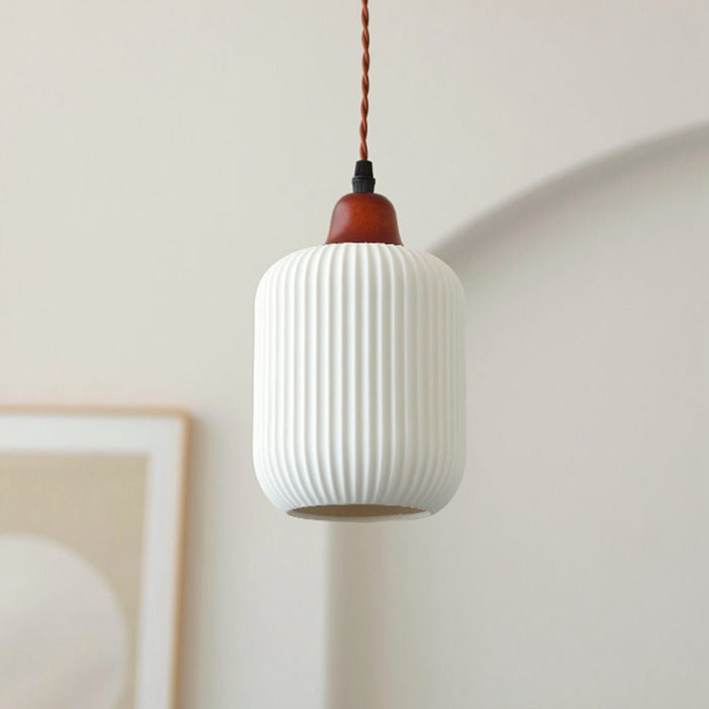 Lampa wisząca ceramiczna biała