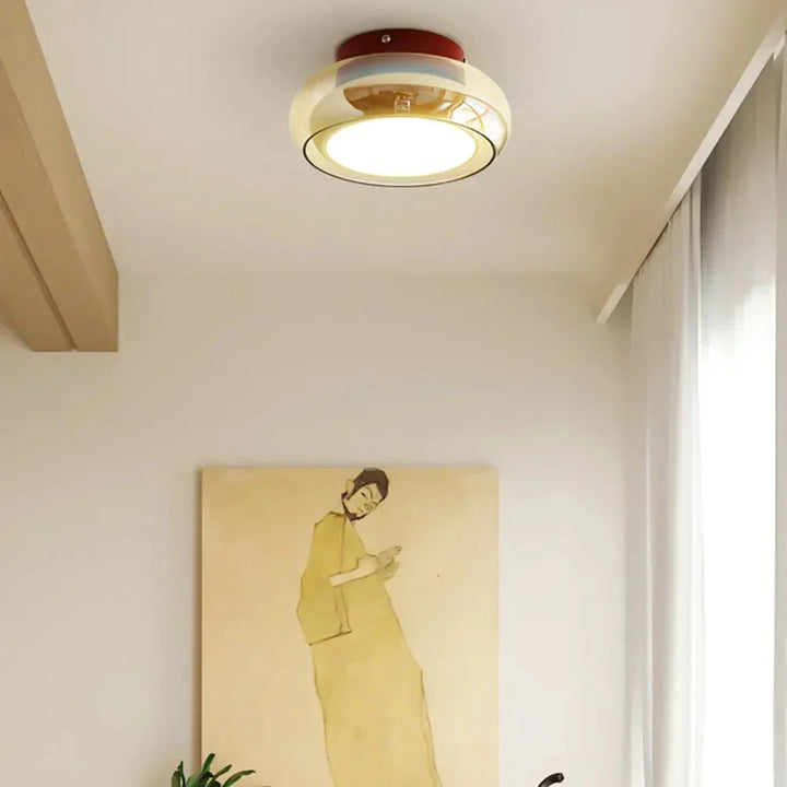 Vintage mała lampa sufitowa LED z akrylu