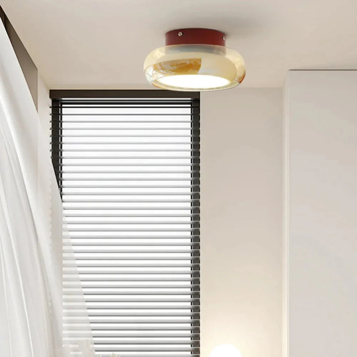 Vintage mała lampa sufitowa LED z akrylu