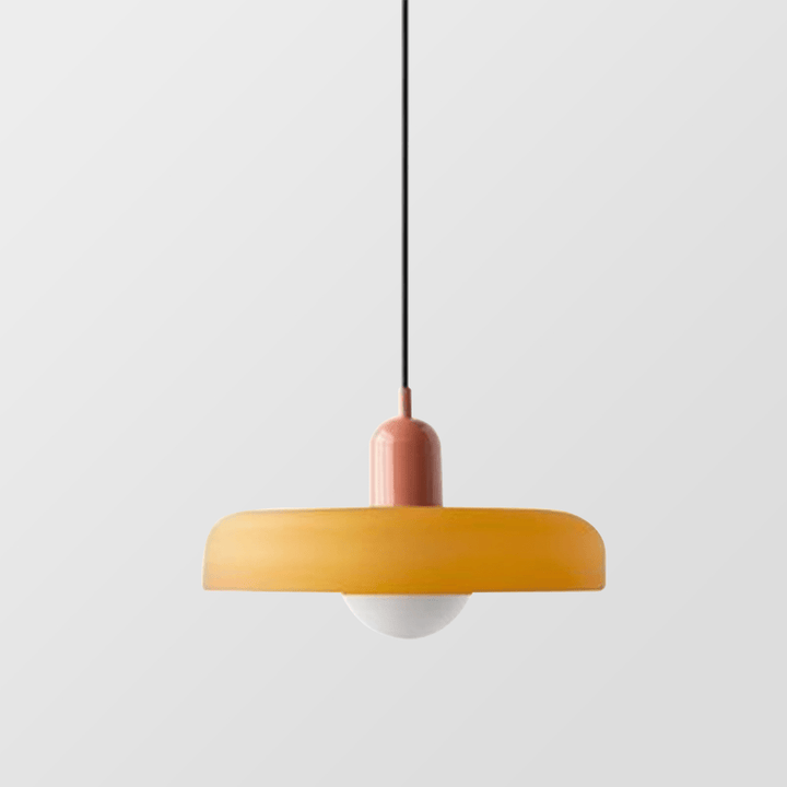 Lampa wisząca Bauhaus z kolorowego szkła – designerska lampa sufitowa