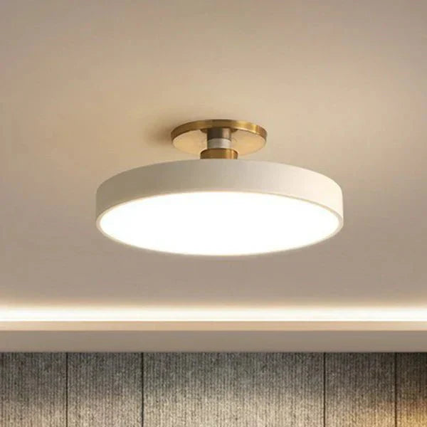 Ronde Flush Mount Light w stylu skandynawskim, akryl, sypialnia, LED, półpłaskie lampy sufitowe