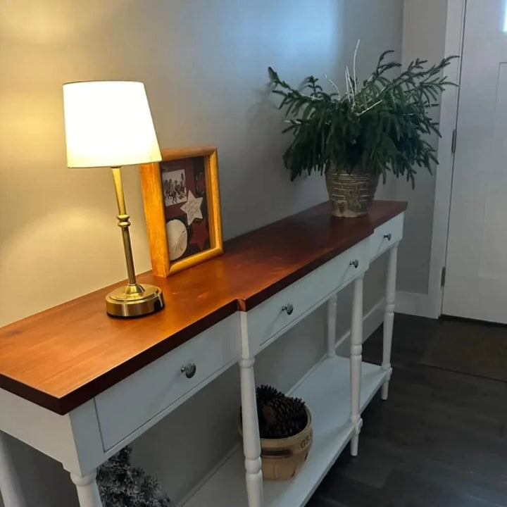 Lampa Stołowa LED Retro z Tkaniny Bezprzewodowa