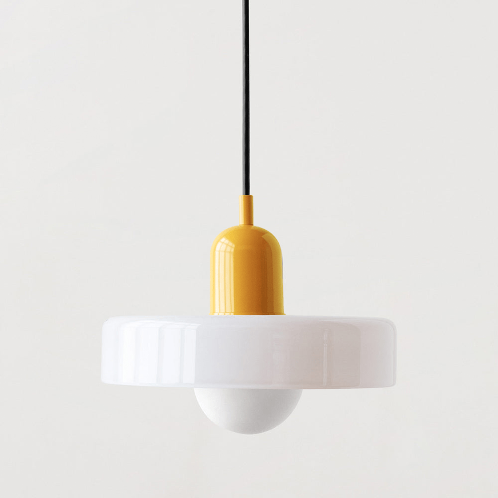 Lampa wisząca Bauhaus z kolorowego szkła – designerska lampa sufitowa