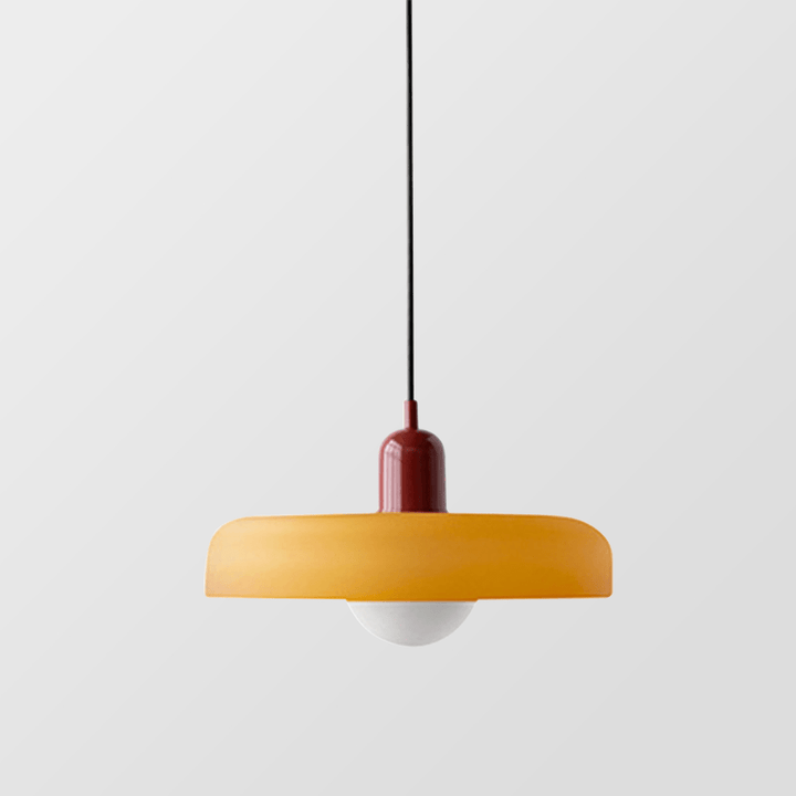 Lampa wisząca Bauhaus z kolorowego szkła – designerska lampa sufitowa