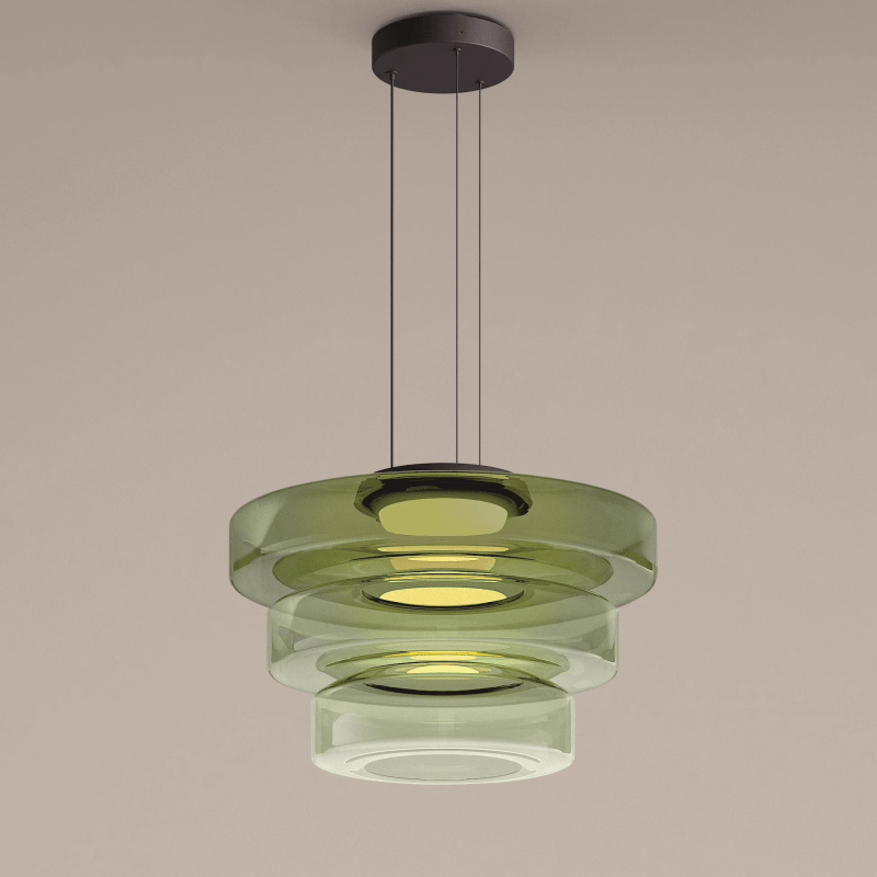 Szklane lampy wiszące w stylu Bauhaus