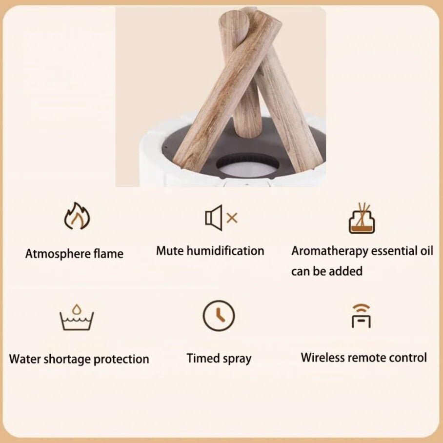 Lampa na biurko z nawilżaczem powietrza Flame