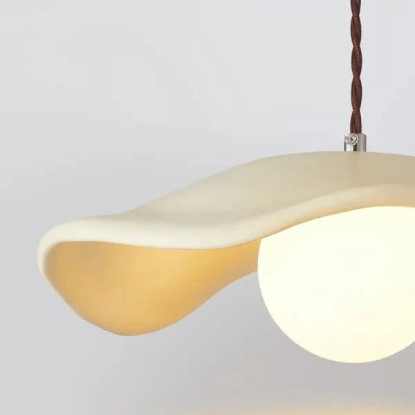 Kreatywna lampa wisząca Wabi Sabi do jadalni z liśćmi lotosu