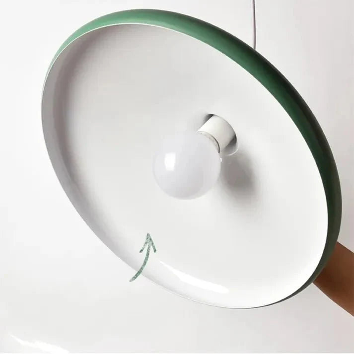 Lampa wisząca metalowa w kształcie stożka w stylu francuskiego makaronu