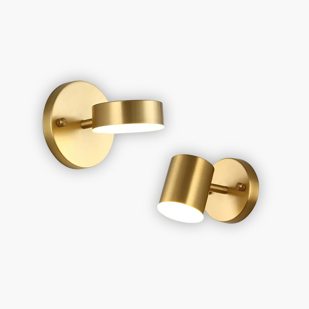 Skandynawskie miedziane lampy LED na ścianę