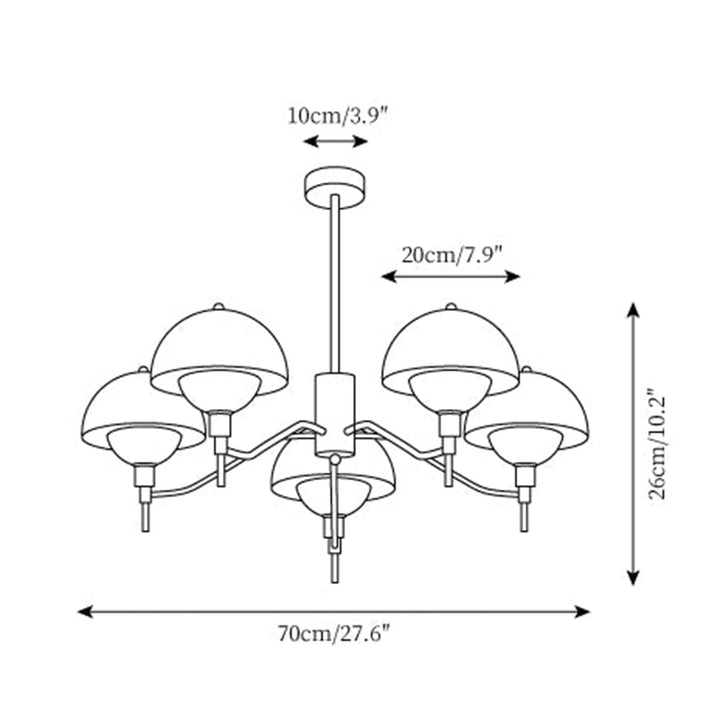 Francuski żyrandol bąbelkowy do salonu