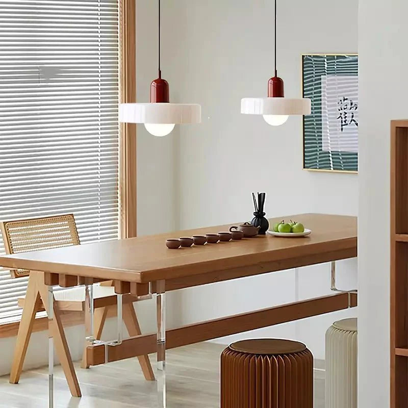 Lampa wisząca Bauhaus z kolorowego szkła – designerska lampa sufitowa