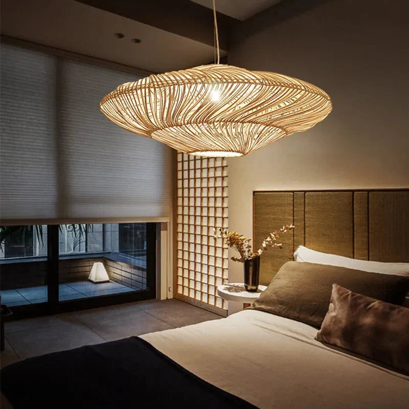 Radiar - Vintage lampa wisząca z rattanu