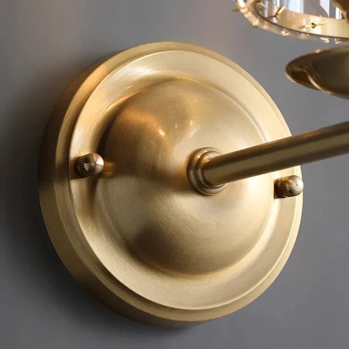 Luksusowa vintage kryształowa lampa ścienna