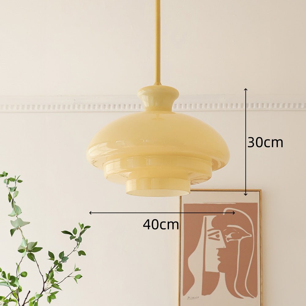 Lampa wisząca Bauhaus z mlecznego szkła