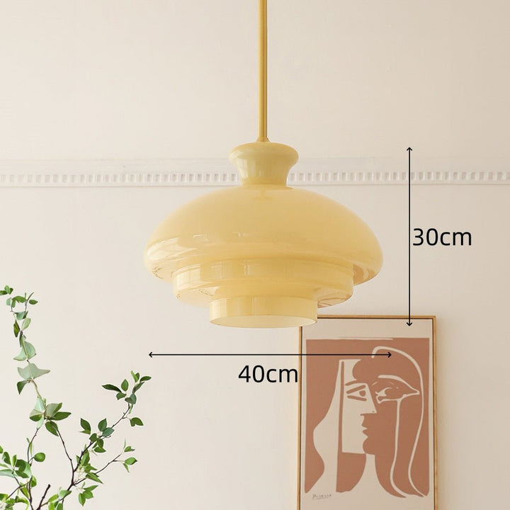 Lampa wisząca Bauhaus z mlecznego szkła