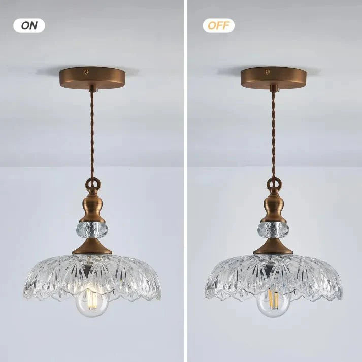 Lampa Wisząca Szklana Mini Wyspa Kuchenna w Stylu Mid Century