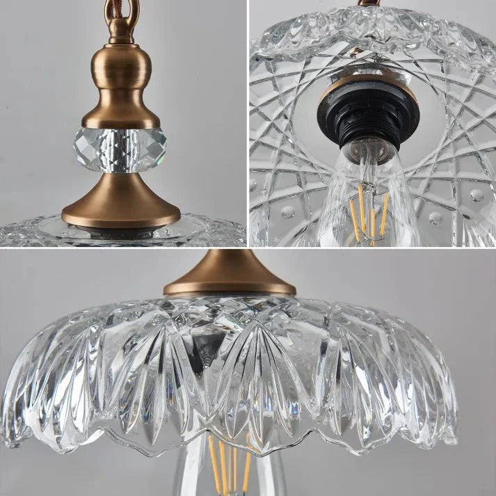 Lampa Wisząca Szklana Mini Wyspa Kuchenna w Stylu Mid Century