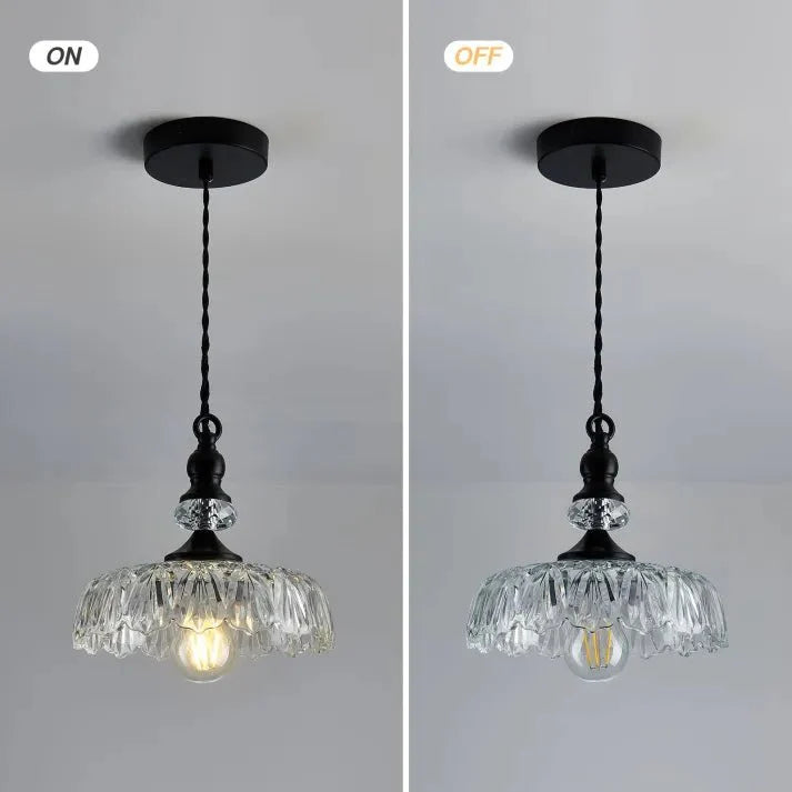 Lampa Wisząca Szklana Mini Wyspa Kuchenna w Stylu Mid Century