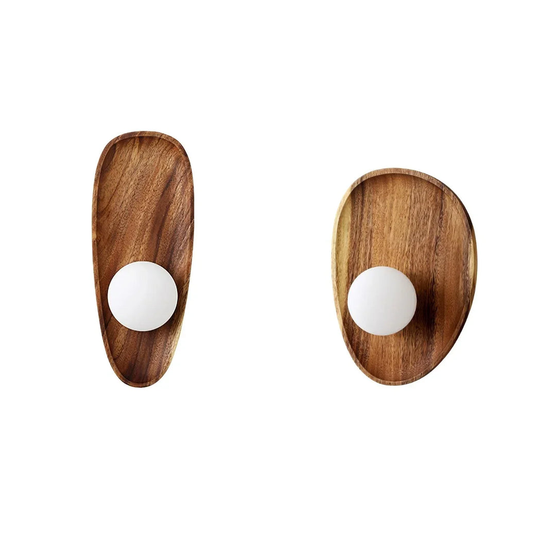 Naturalna drewniana lampa ścienna