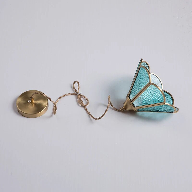 Lampa wisząca witrażowa