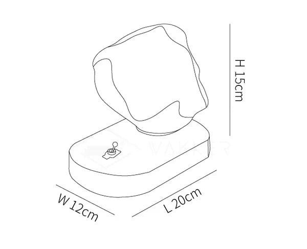 Lampa stołowa szklana Ice Stone