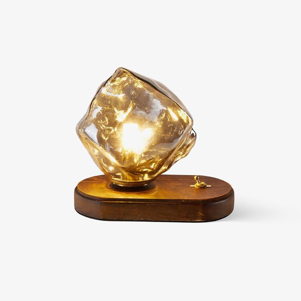 Lampa stołowa szklana Ice Stone