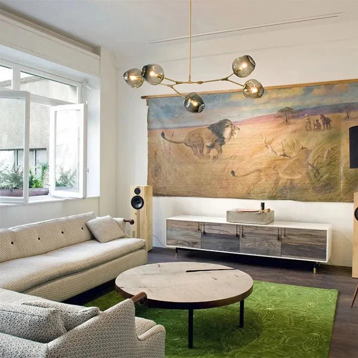 Kryształowa Lampa Bifurkacyjna Bubbelglas Sputnik