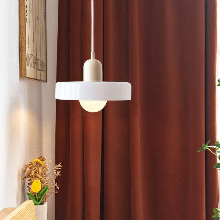 Lampa wisząca Bauhaus z kolorowego szkła – designerska lampa sufitowa