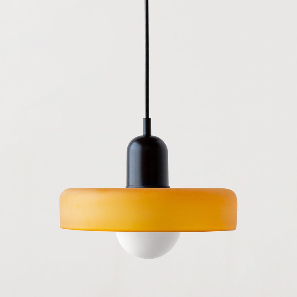 Lampa wisząca Bauhaus z kolorowego szkła – designerska lampa sufitowa