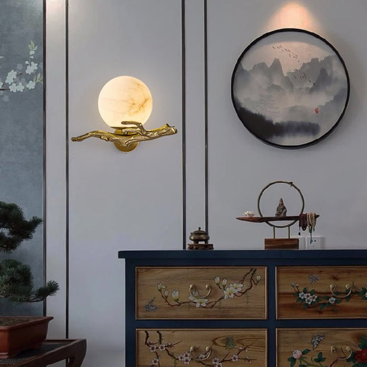 Nowoczesna kreatywna marmurowa lampa ścienna