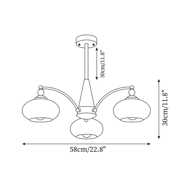 Retro Melodica żyrandol