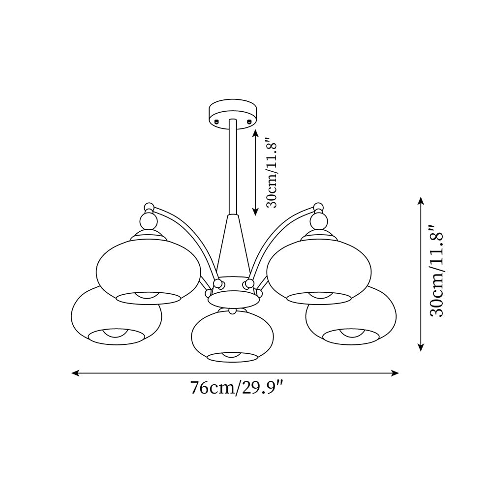 Retro Melodica żyrandol