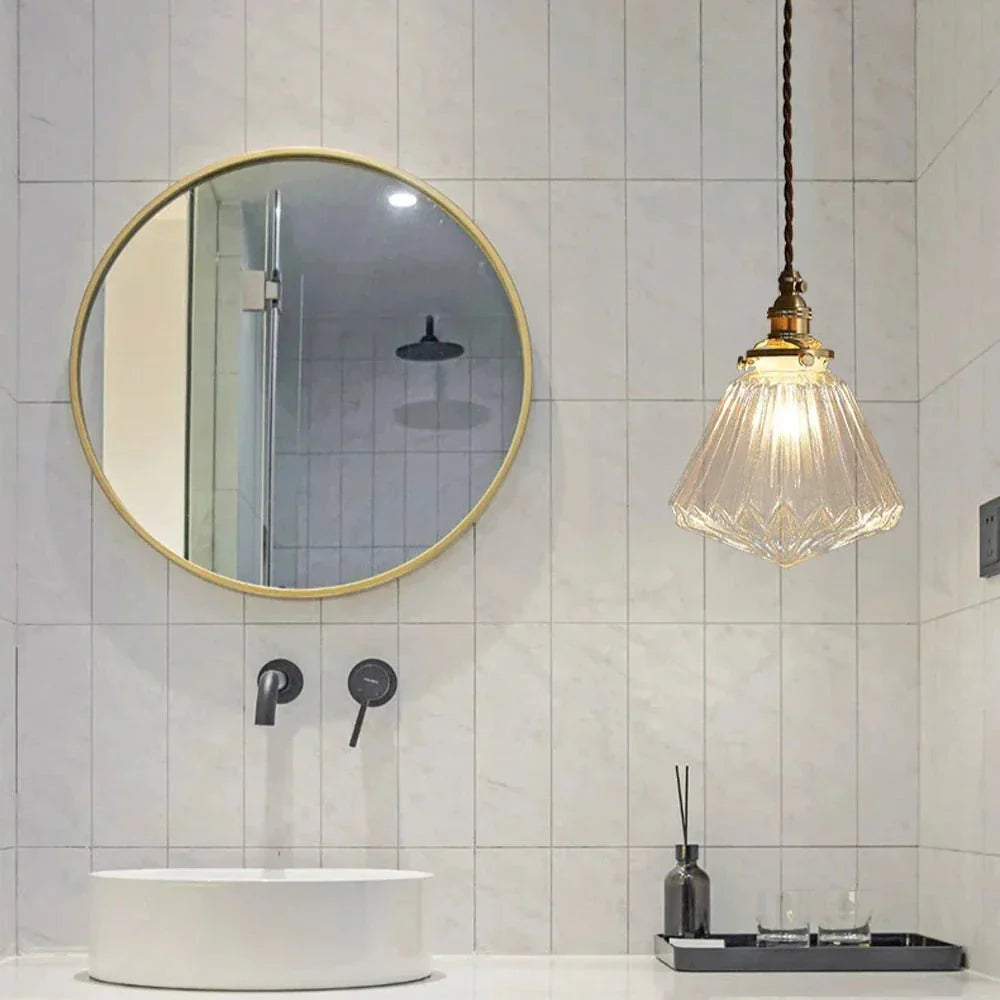 Szklana lampa wisząca Crystal