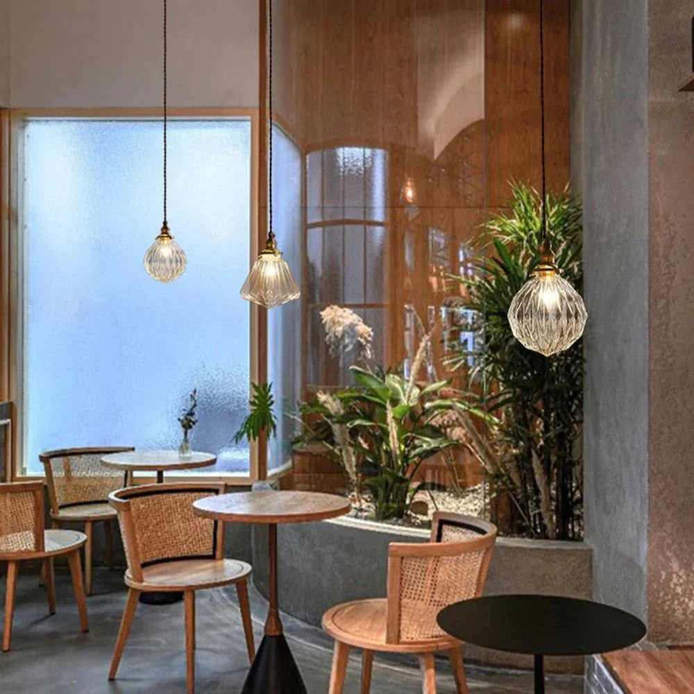 Szklana lampa wisząca Crystal