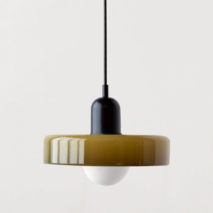 Lampa wisząca Bauhaus z kolorowego szkła – designerska lampa sufitowa