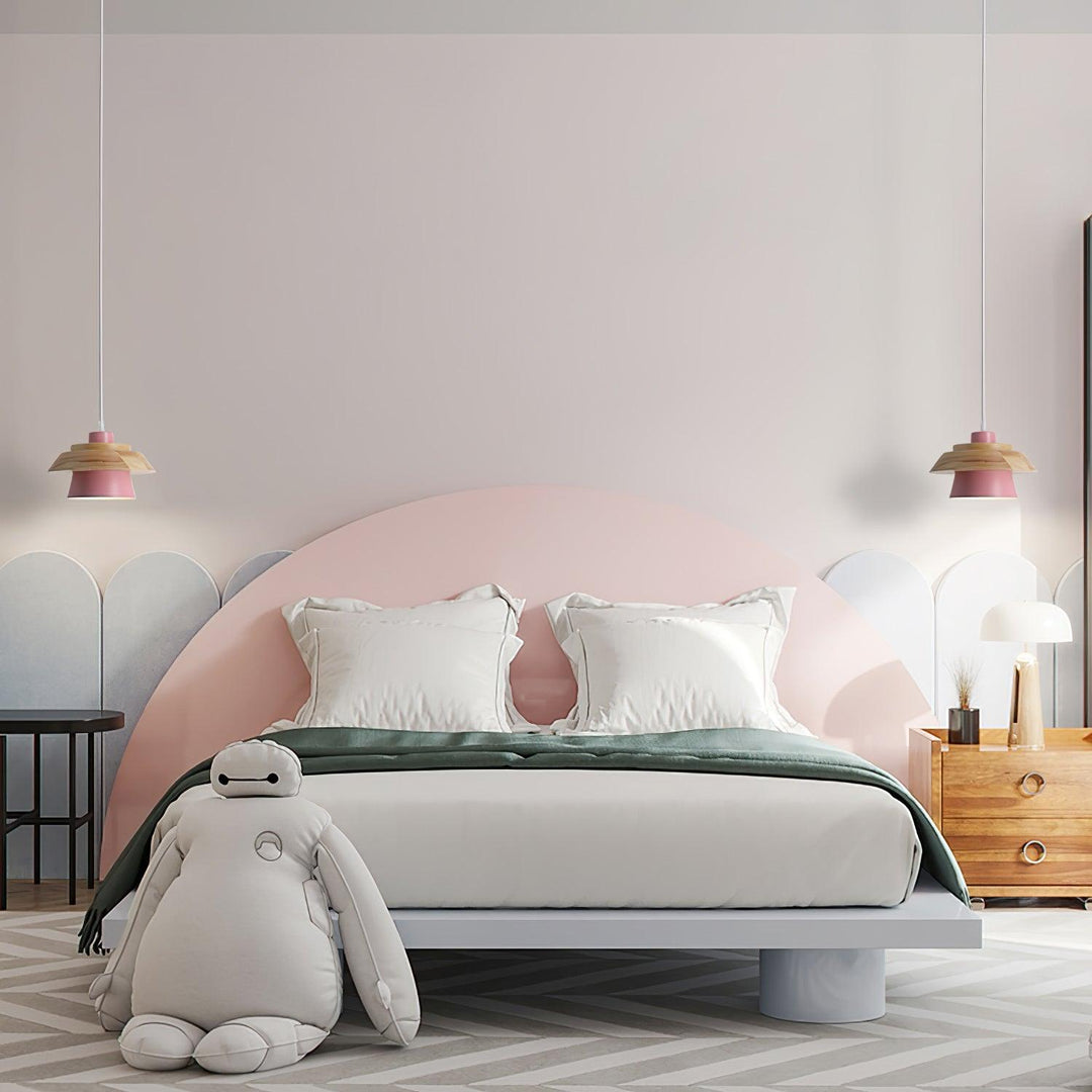 Lampa Wisząca Kamienna Drewniana