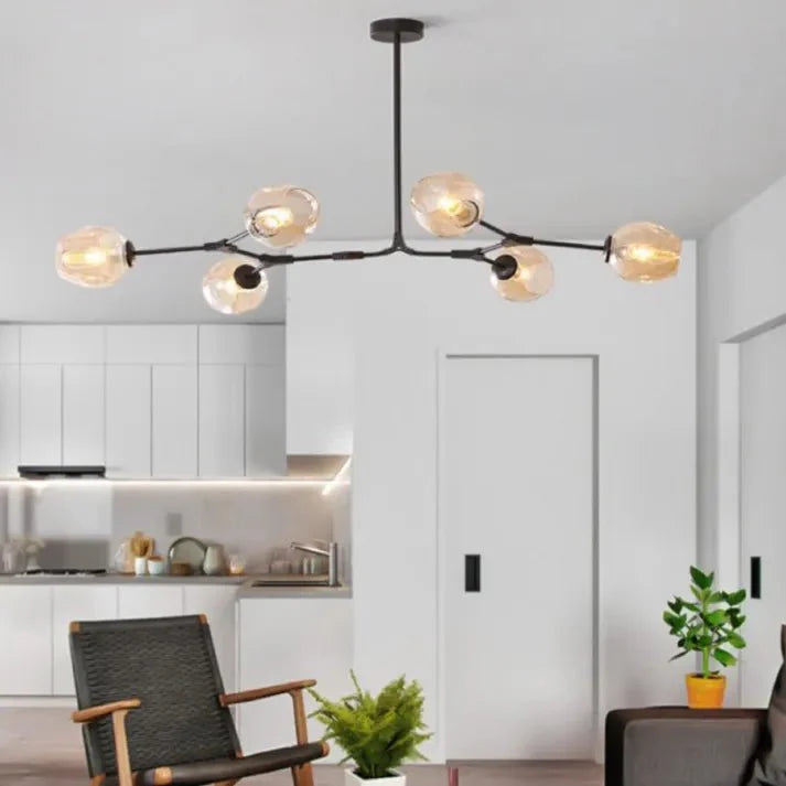 Kryształowa Lampa Bifurkacyjna Bubbelglas Sputnik