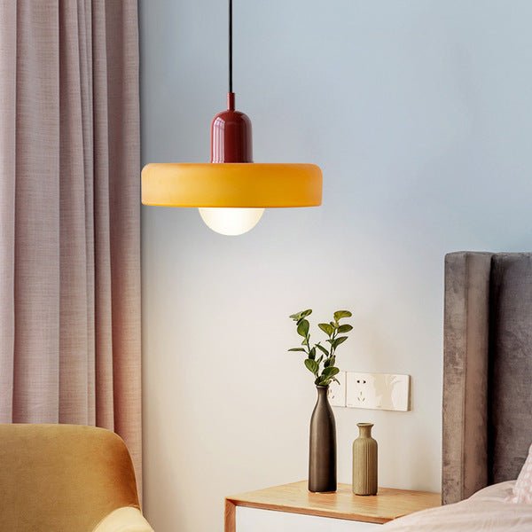 Lampa wisząca Bauhaus z kolorowego szkła – designerska lampa sufitowa