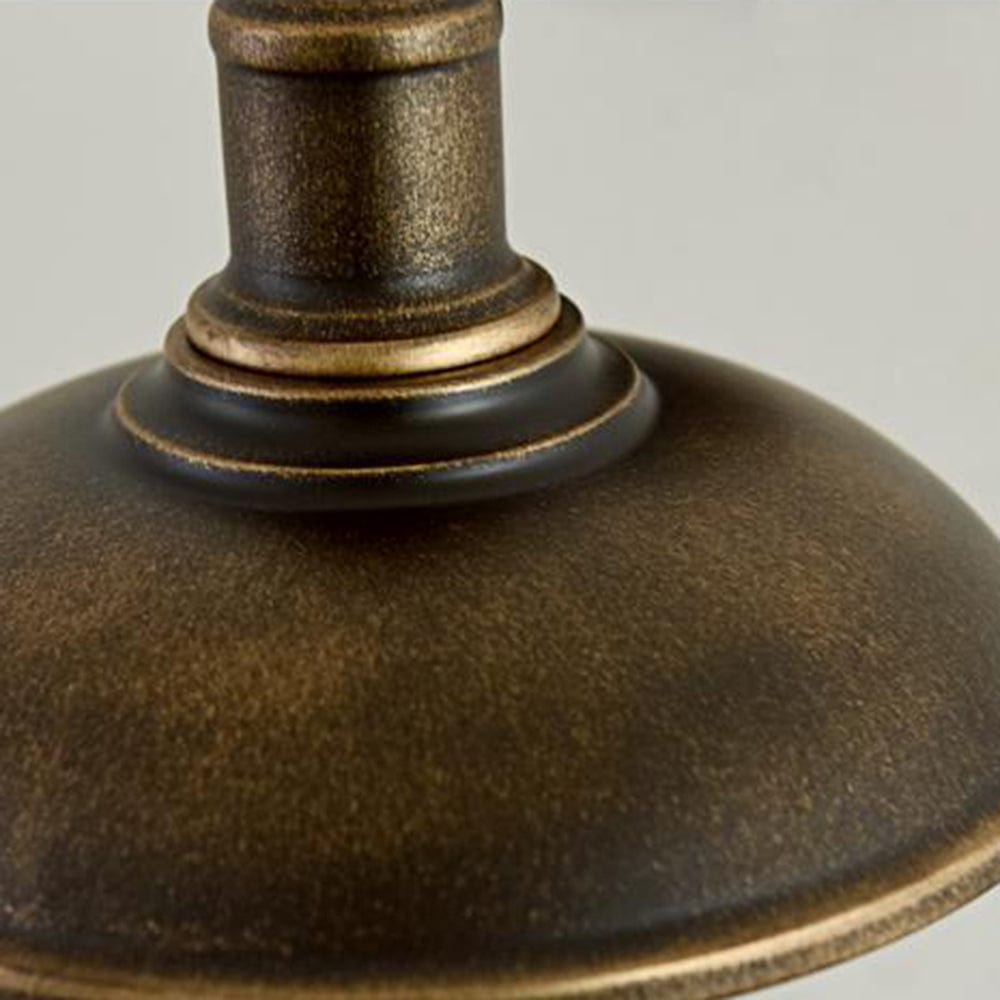 Alessio Rustykalna Lampa Ścienna w Kształcie Misy w Antycznym Mosiądzu IP65, Wodoodporna do Użytku na Zewnątrz