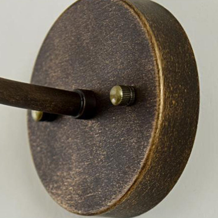 Alessio Rustykalna Lampa Ścienna w Kształcie Misy w Antycznym Mosiądzu IP65, Wodoodporna do Użytku na Zewnątrz