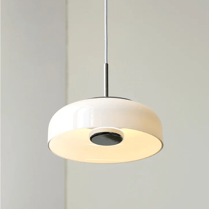 Lampa wisząca Bauhaus chrom biała
