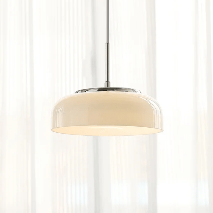 Lampa wisząca Bauhaus chrom biała