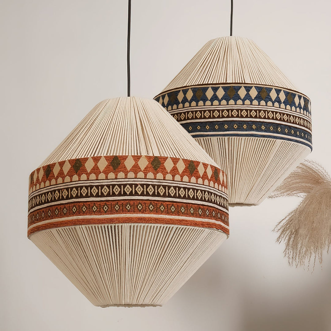 Boho Lampa Wisząca z Frędzlami