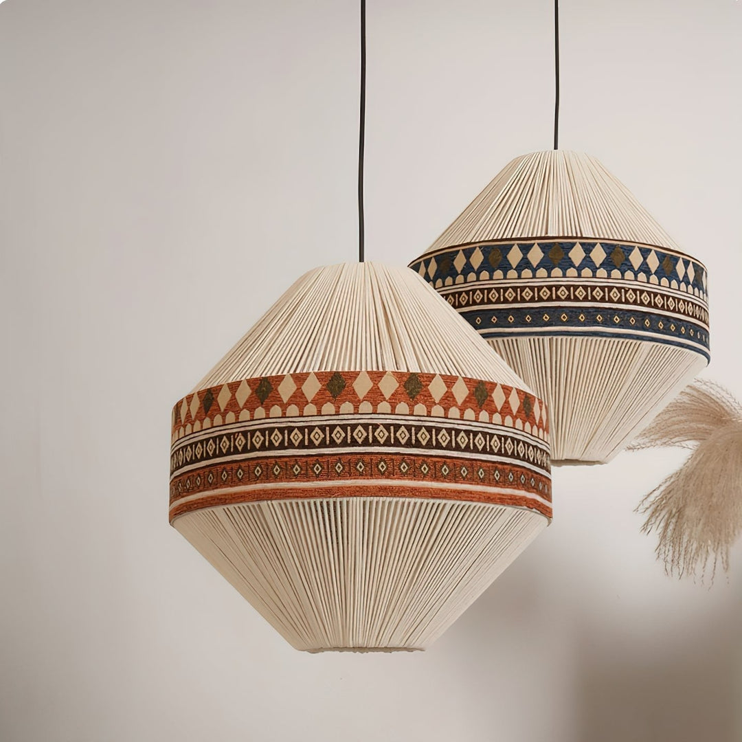 Boho Lampa Wisząca z Frędzlami