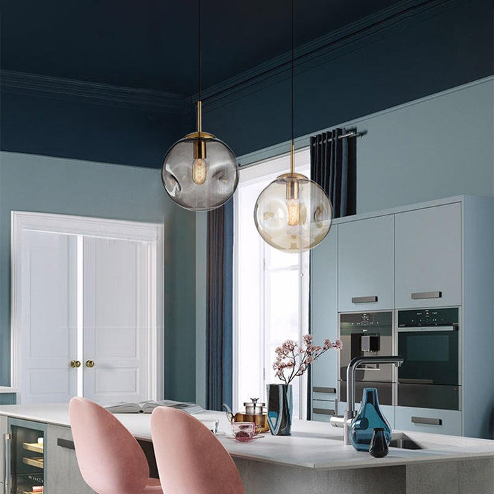 Brikey szklana kula lampa wisząca