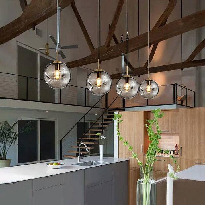 Brikey szklana kula lampa wisząca
