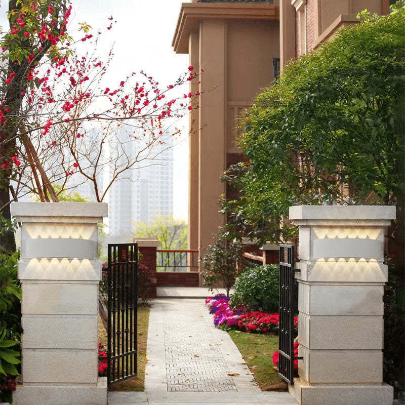 Zewnętrzna wodoodporna aluminiowa lampa LED na ścianę